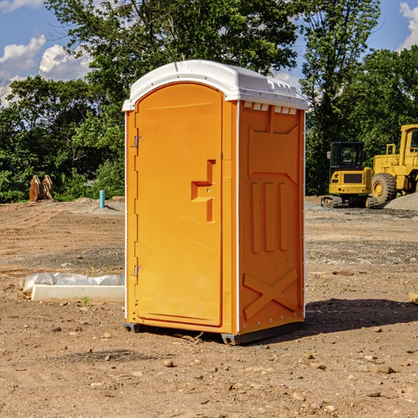 how often are the portable toilets cleaned and serviced during a rental period in Lenox IA